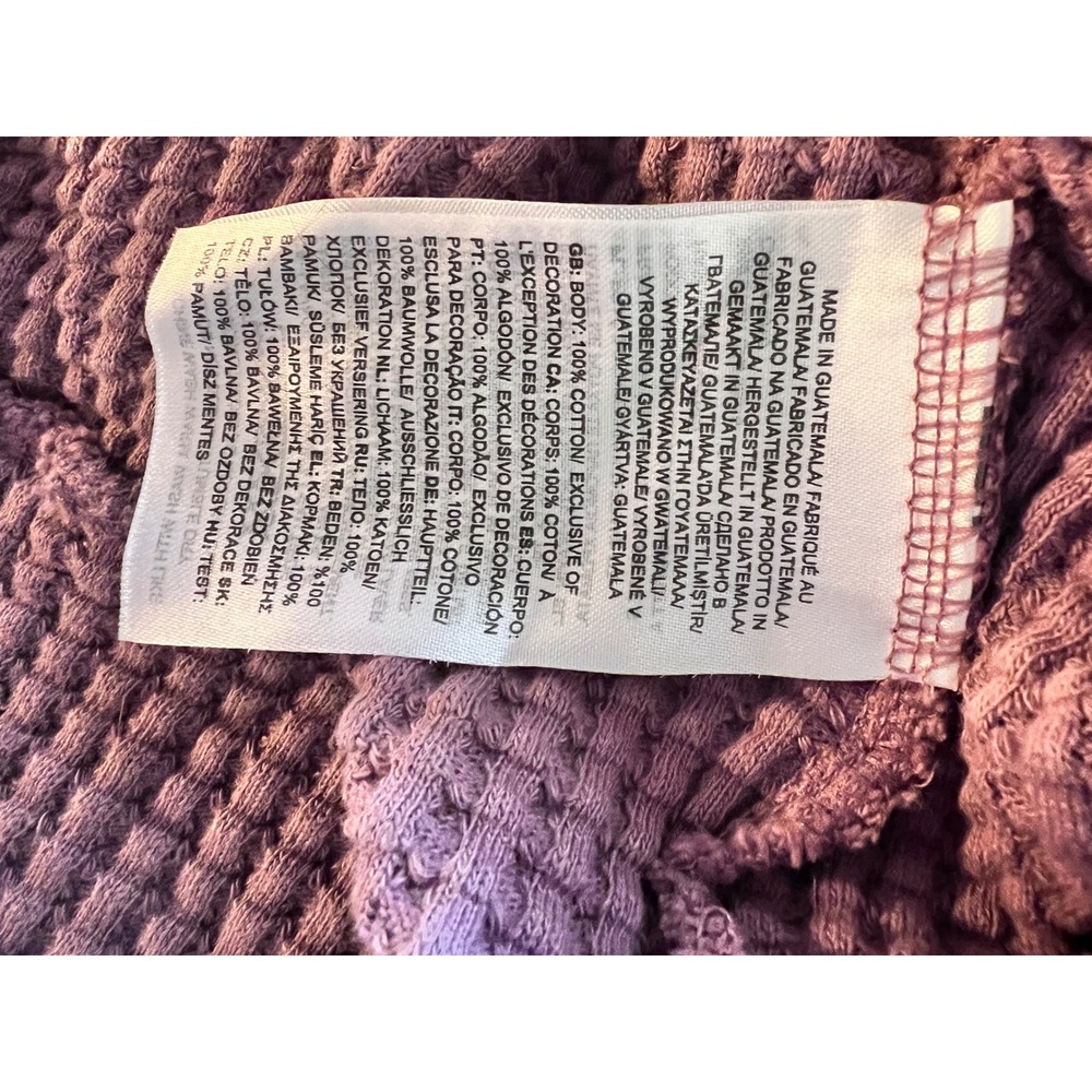 The North Face Womens XL Waffle Knit Pullover Mock Neck Sweater Purple - Picture 5 of 8